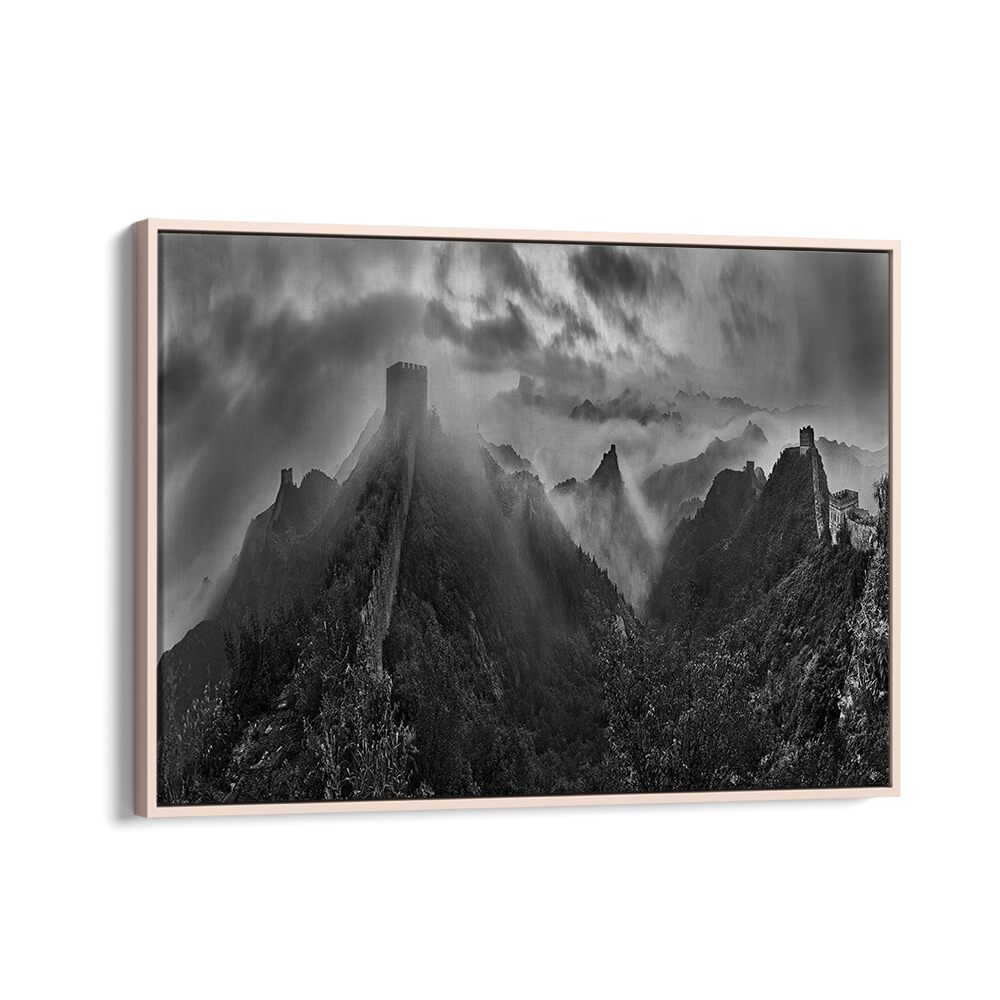 Misty morning at Great Wall, photography prints capturing tranquil landscapes and enchanting beauty of nature.