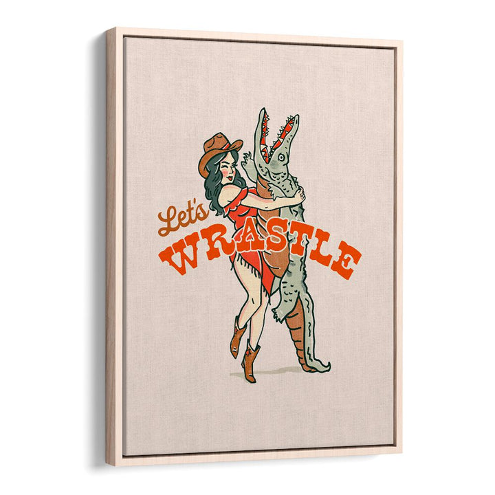 LETS WRASTLE POSTER BY THE WHISKEY GINGER , WALL ART PRINTS