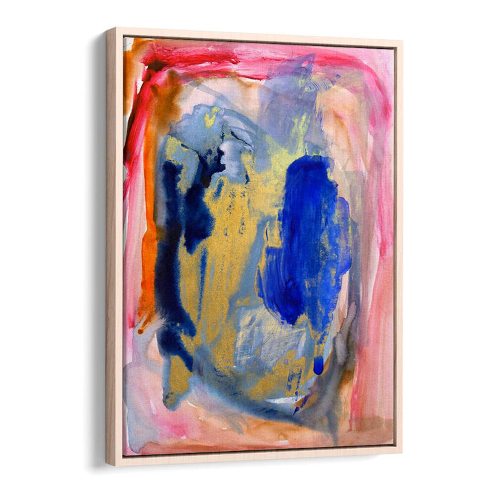Colorful abstract artwork titled "PASSION I, ABSTRACT PAINTINGS" with vibrant hues, perfect for modern decor.