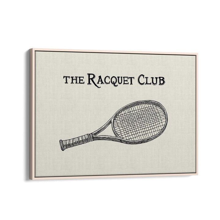 Vintage Tennis Racquet Illustration, sports posters capturing classic moments, perfect for tennis enthusiasts.