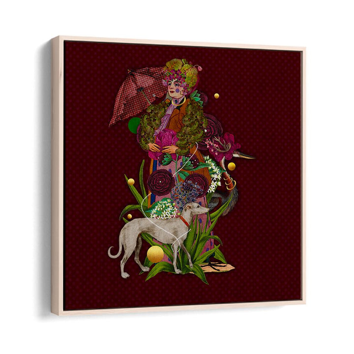 Charming illustration from ENCHANTED FOREST IV, PORTRAITS, featuring a whimsical figure and elegant greyhound.