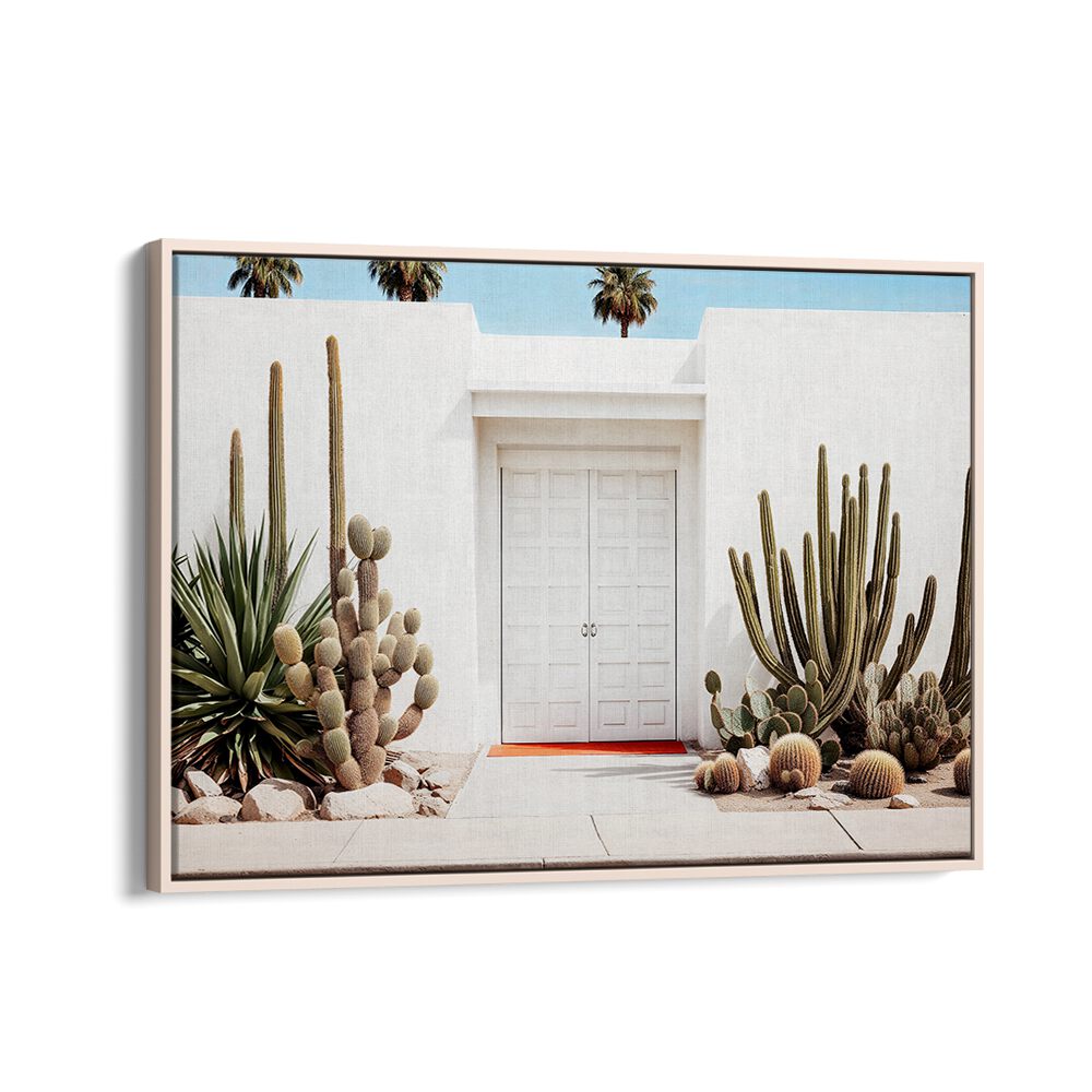 Elegant WHITE MID-CENTURY MODERN HOUSE, BEACH PAINTINGS by Philippe Hugonnard, showcasing timeless architectural beauty.