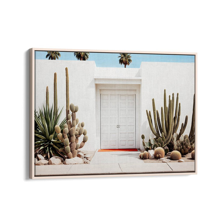 Elegant WHITE MID-CENTURY MODERN HOUSE, BEACH PAINTINGS by Philippe Hugonnard, showcasing timeless architectural beauty.