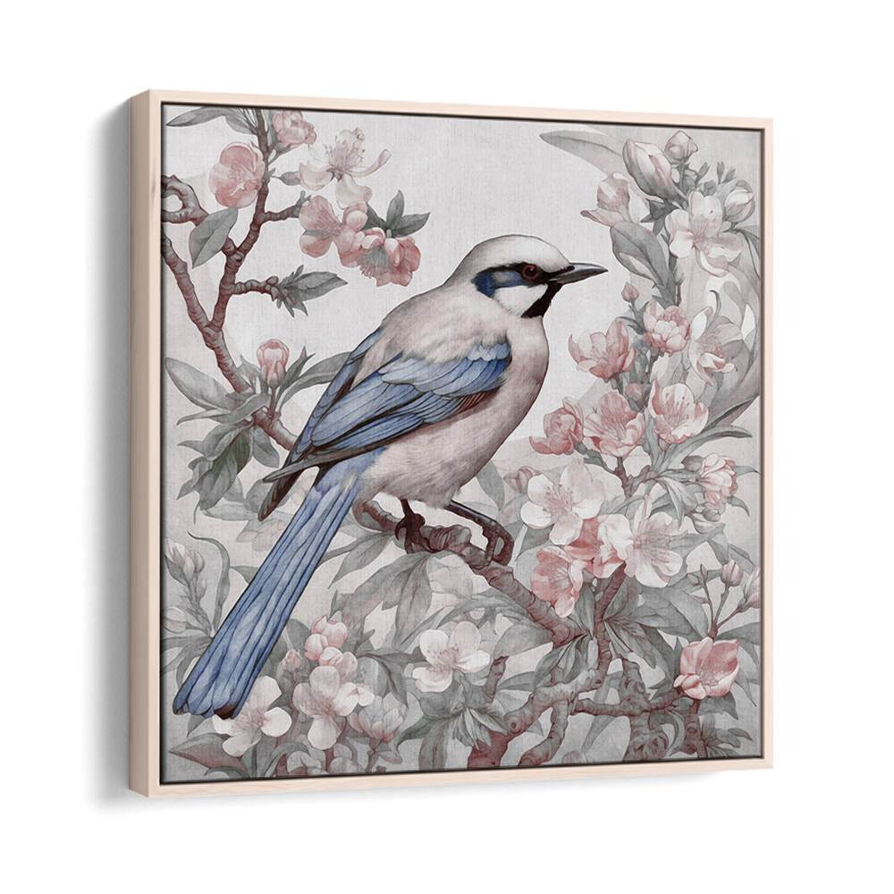 CHINOISERIE BIRD SPRING VIBES I BY ANDREA HAASE , WILDLIFE POSTERS, WILDLIFE PAINTINGS