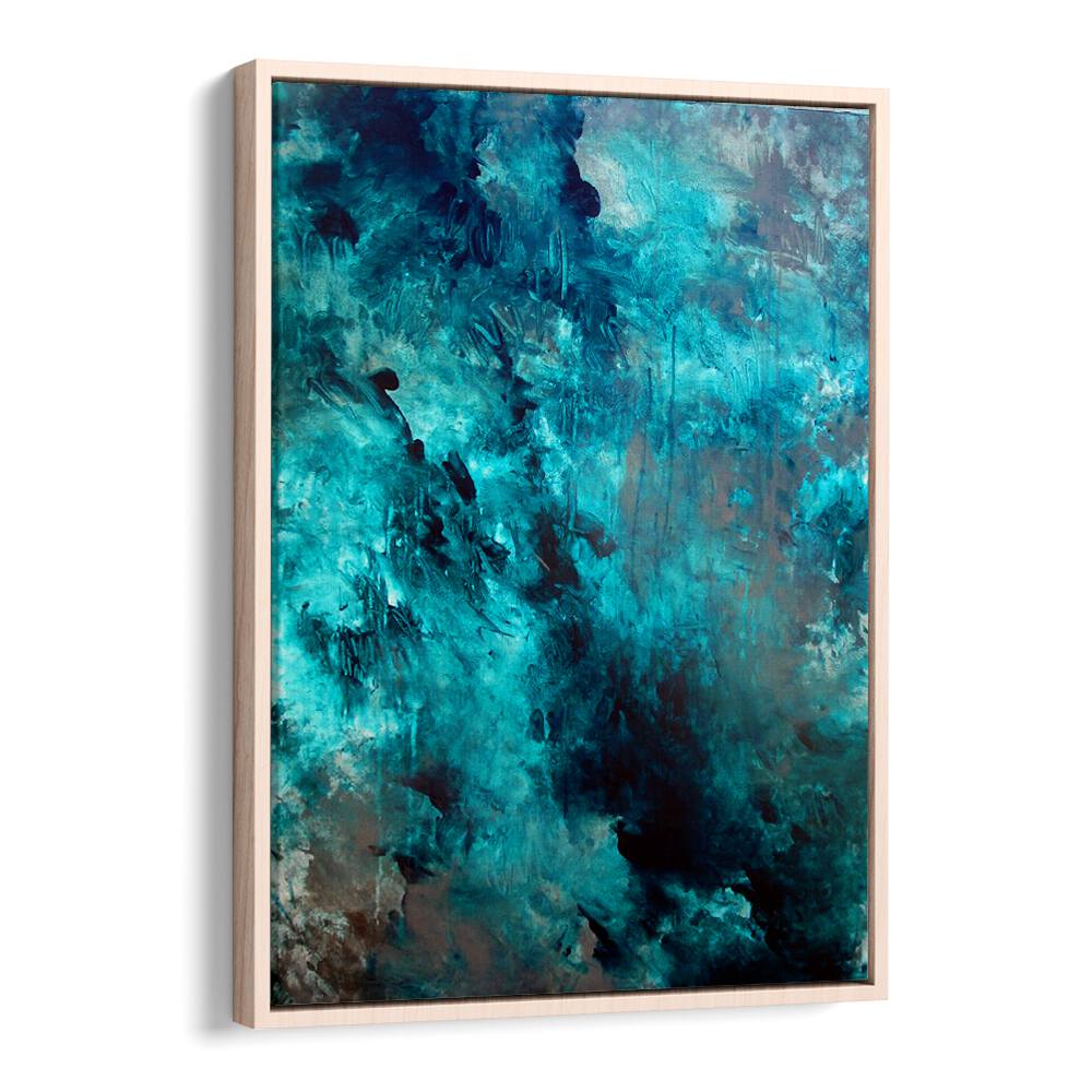 Stunning ABSTRACTION DESIGN VII, ABSTRACT PAINTINGS in vibrant blues, perfect for elevating modern home decor.