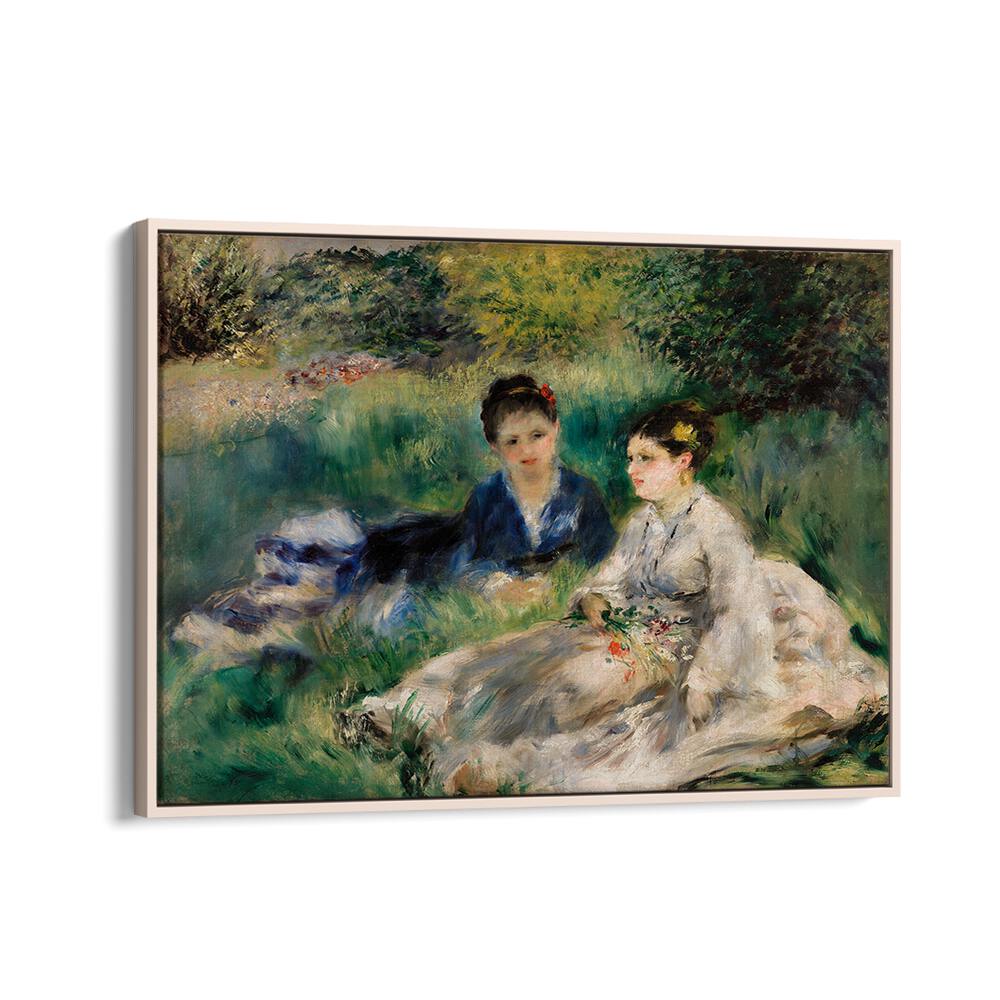 ON THE GRASS : JEUNES FEMMES ASSISES DANS L'HERBE (1873) , VINTAGE PAINTINGS