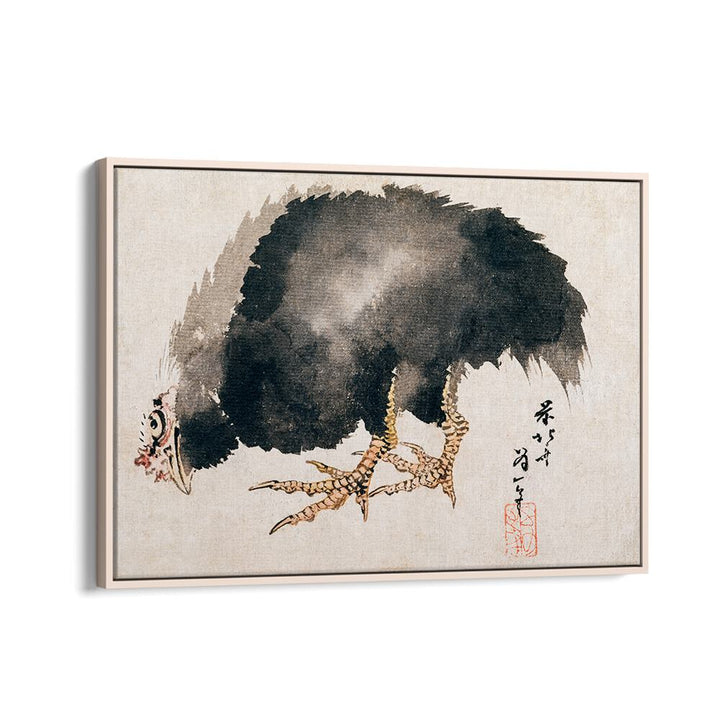 COCK (19TH CENTURY) VINTAGE PAINTING BY KATSUSHIKA HOKUSAI, JAPANESE PAINTINGS