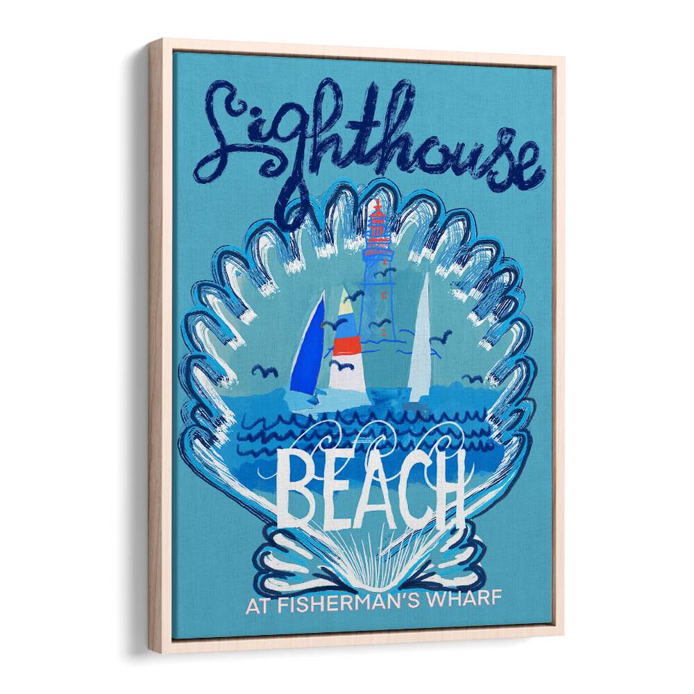 Bright and vibrant LIGHTHOUSE II, BEACH PAINTINGS showcasing coastal scenery, perfect for beach lovers' homes.
