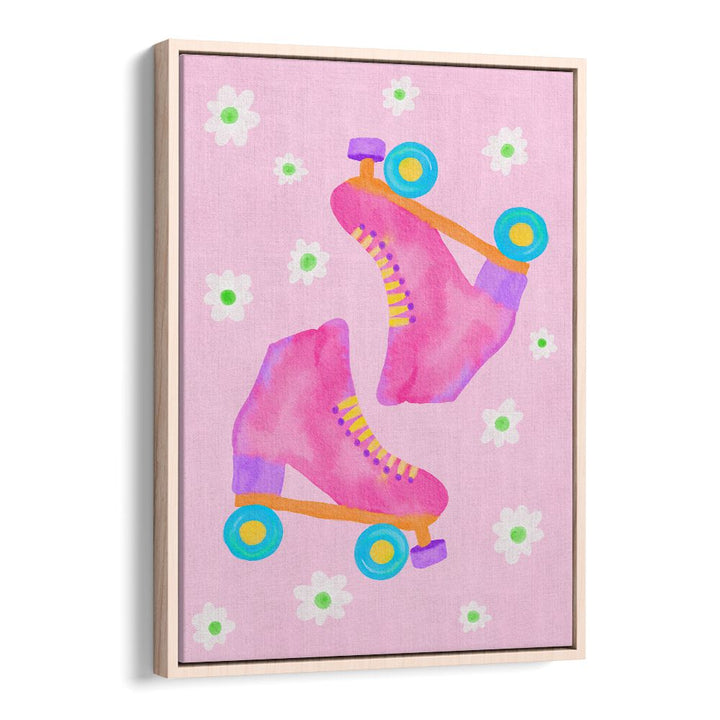 ROLLER SKATES PINK BY BAROO BLOOM , WALL ART PRINTS