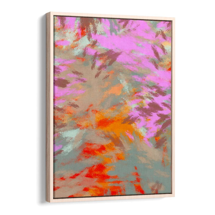 Vibrant abstract art, "LAZY SUMMER DAYS I," captures warm summer vibes for your home decor. Perfect for tranquility.