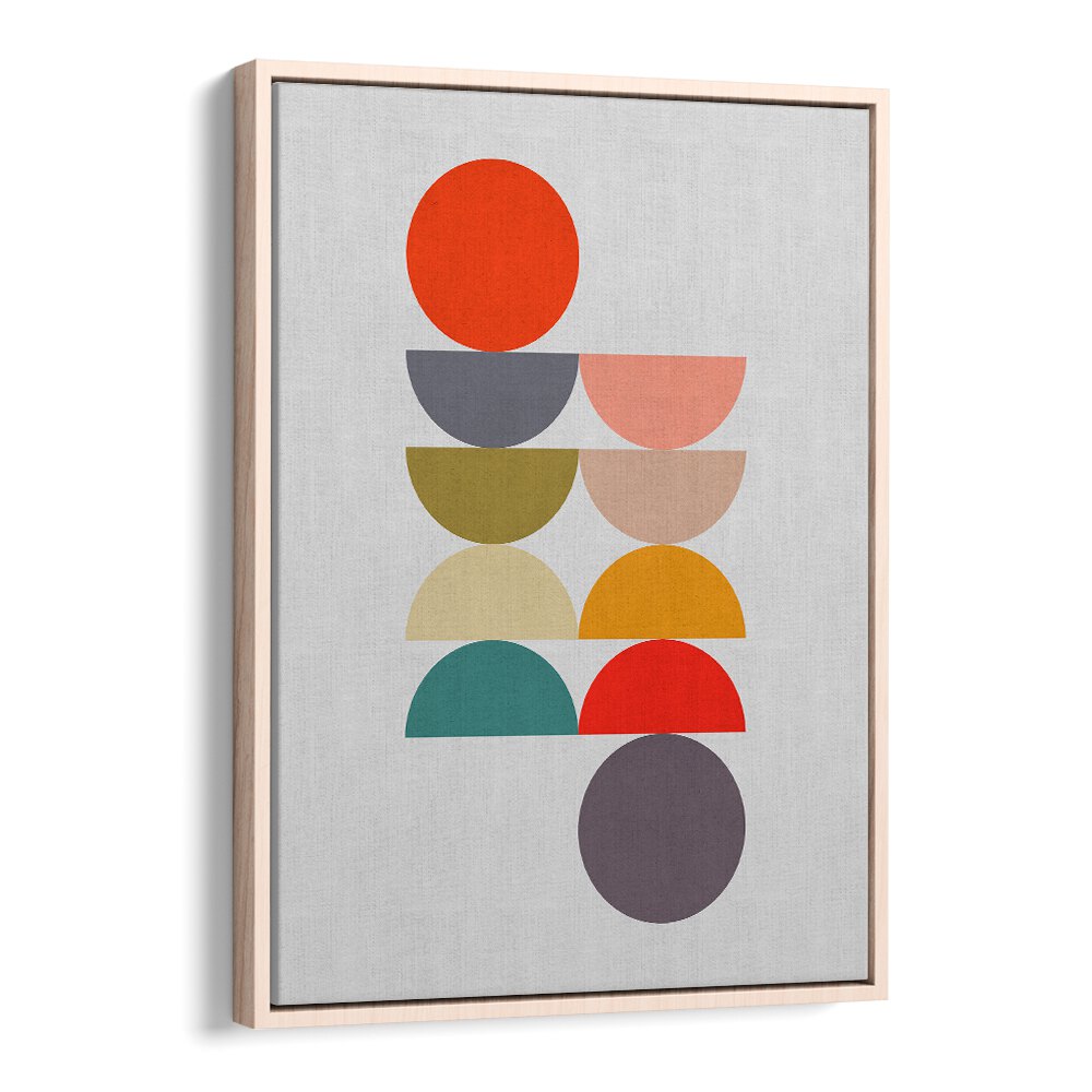 CIRCLES IN HARMONY III, GEOMETRIC ART PRINTS showcase vibrant shapes, adding balance and tranquility to any space.