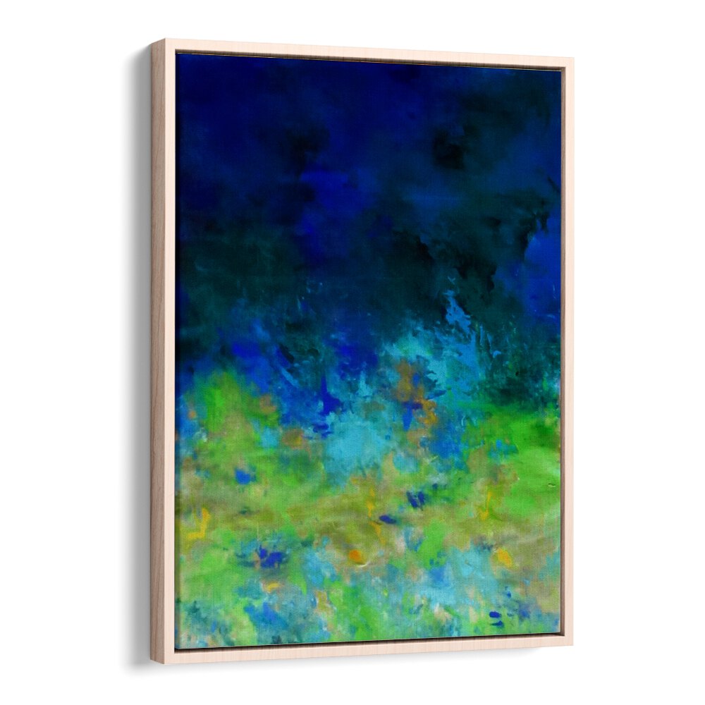 Vibrant Tropical Water Abstract Paintings transform spaces with serene hues and fluid brush strokes. Perfect for decor.