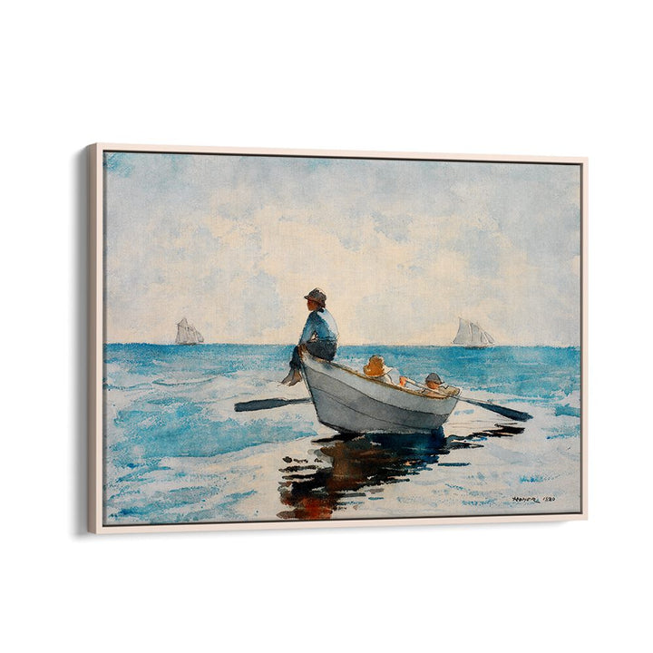 BOYS IN A DORY (1880) , VINTAGE PAINTINGS
