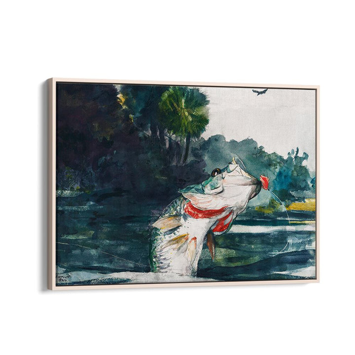 LIFE-SIZE BLACK BASS (1904)  , VINTAGE PAINTINGS
