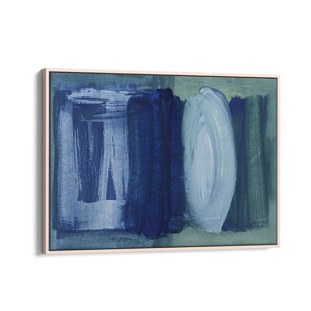 Vibrant BRUSHSTROKES BLUE GREEN, ABSTRACT PAINTINGS enhance any space with refreshing hues and artistic flair.