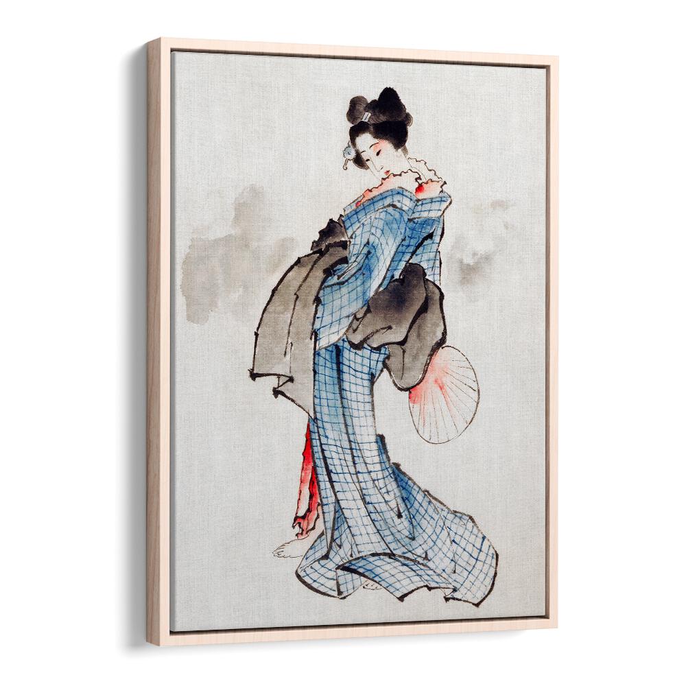 JAPANESE WOMAN (1760-1849) VINTAGE UKIYO-E STYLE BY KATSUSHIKA HOKUSAI, JAPANESE PAINTINGS