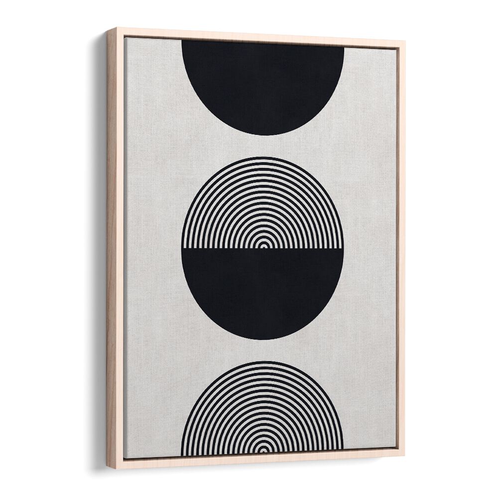 Elegant SHAPES XI, GEOMETRIC ART PRINTS featuring black and white circles and lines, perfect for modern decor.