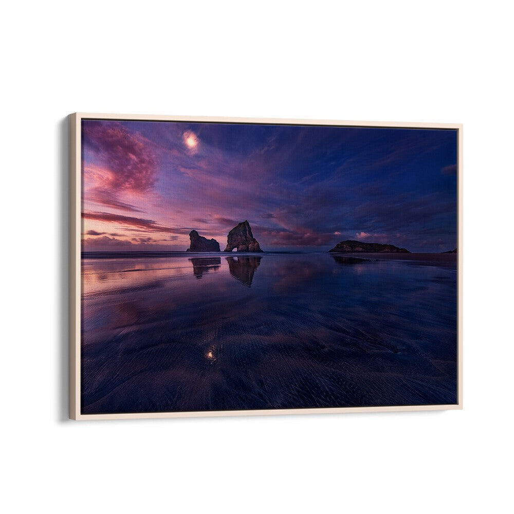 Captivating twilight scene of Golden Bay, perfect for home decor—GOLDEN BAY WHEN NIGHT FALLS, PHOTOGRAPHY PRINTS.