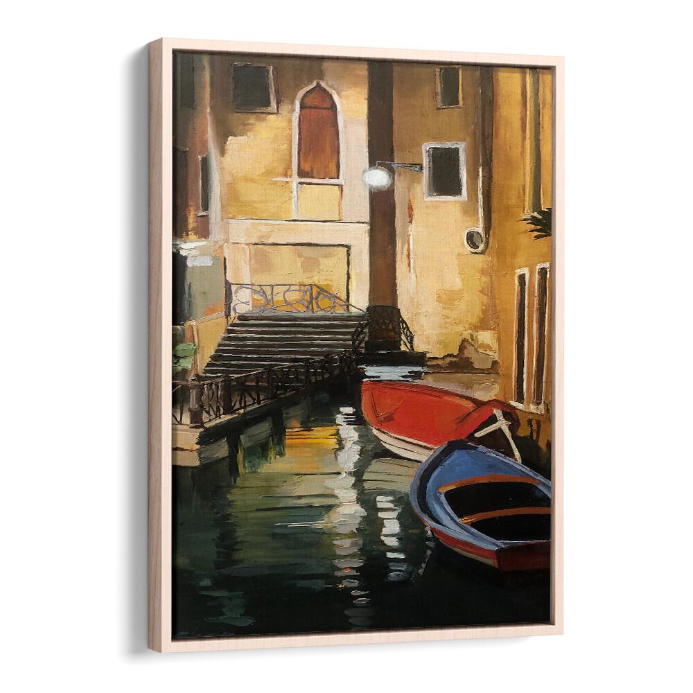 CANAL AT NIGHT , BEACH PAINTINGS
