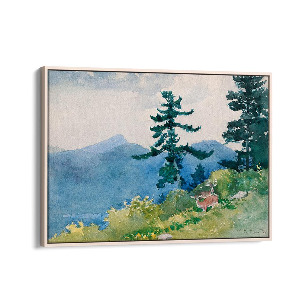NORTH WOODS CLUB, ADIRONDACKS , VINTAGE PAINTINGS