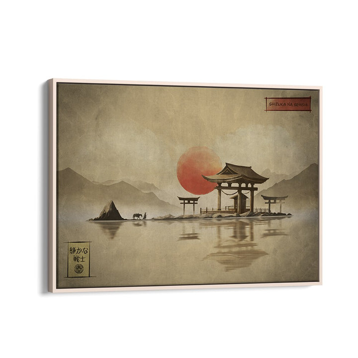 Tranquil scene featuring SHIZUKA NA SENSH, JAPANESE PAINTINGS, capturing serene landscapes and traditional architecture.