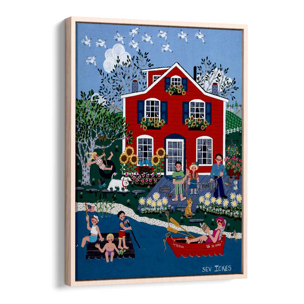 Whimsical LITTLE RED COTTAGE, KIDS ROOM PAINTINGS brighten children's spaces with imagination and charm.