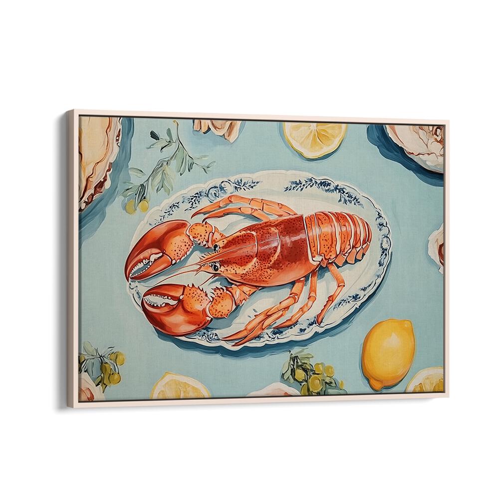 GOURMET LOBSTER FEAST, KITCHEN POSTERS showcase a vibrant lobster dish, perfect for elevating your culinary space.