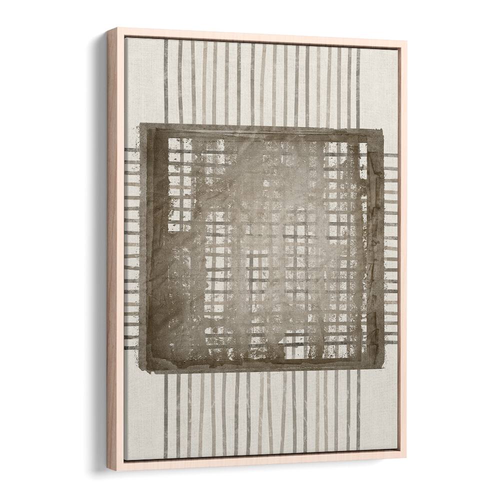 Stylish COCOA ROPES III, GEOMETRIC ART PRINTS featured in a modern frame, perfect for enhancing home decor.