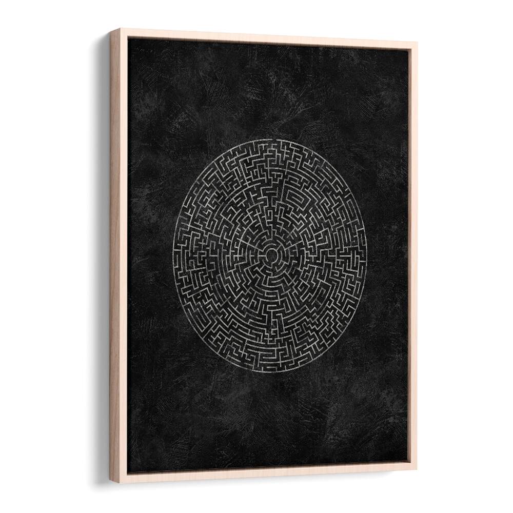 Circular Journey Maze, geometric art prints featuring intricate design and bold shapes for modern decor.