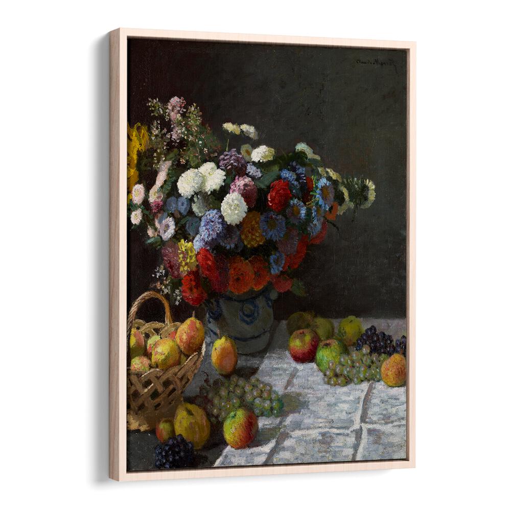 STILL LIFE WITH FLOWERS AND FRUIT (1869)  , VINTAGE PAINTINGS