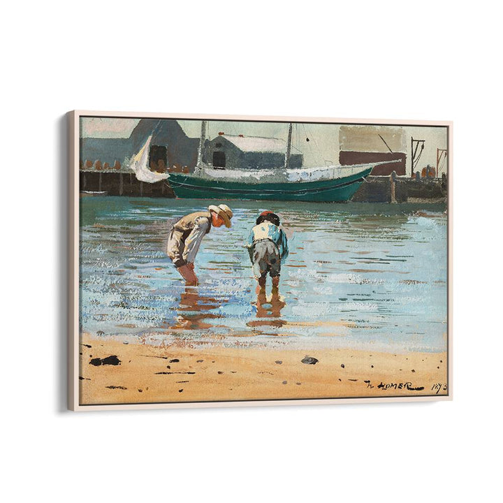 BOYS WADING (1873)  , VINTAGE PAINTINGS