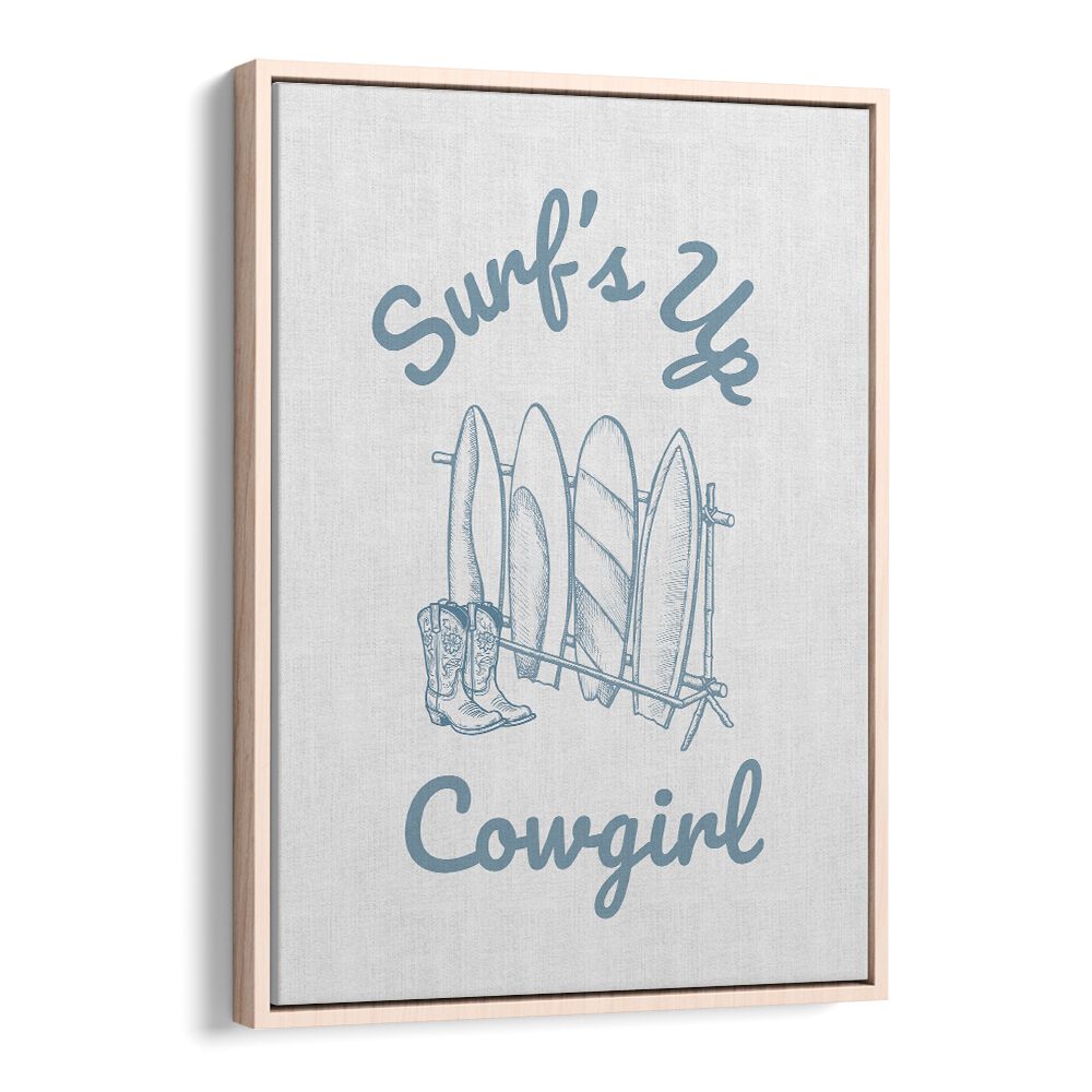 Surf's Up Cowgirl, beach paintings blend wild west spirit with ocean freedom, perfect for adventurous decor.