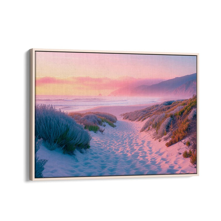 Serene SUNSET SAND PATH, BEACH PAINTINGS by Philippe Hugonnard, perfect for creating a tranquil home oasis.