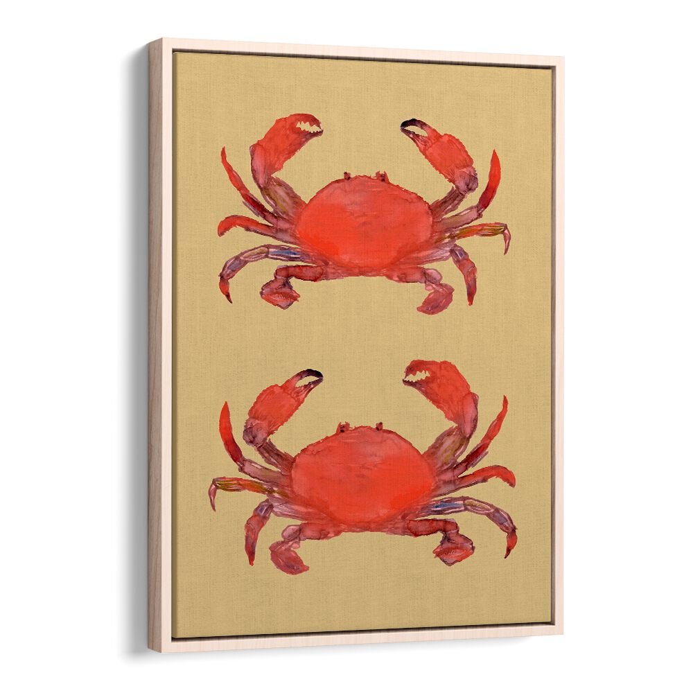 Brighten your home with CRAB POSTER II, BEACH PAINTINGS, showcasing vibrant crabs for a coastal retreat vibe.