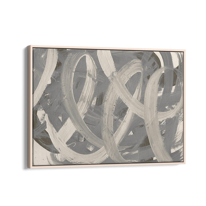 Stylish TRAILS BEHIND, ABSTRACT PAINTINGS featuring dynamic grey brushstrokes, perfect for modern decor.