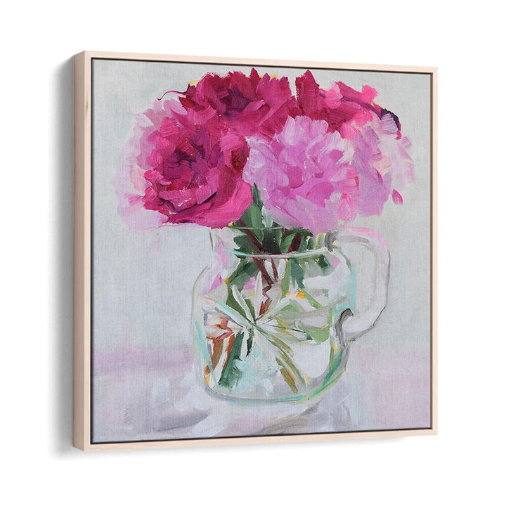 Enhance your decor with PRETTY IN PINK, FLORAL FLOWER PAINTINGS featuring vibrant blooms in a charming vase.