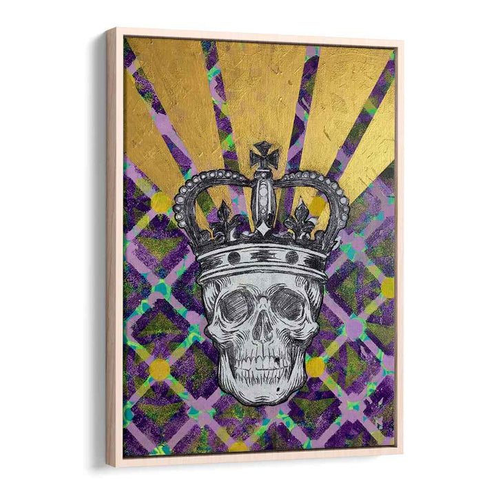 MEMENTO MORI 4.0, POP ART PAINTINGS features a skull crowned, blending art and philosophy for a striking decor piece.