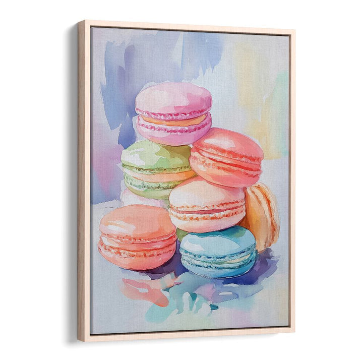 Vibrant COLORFUL MACARON, BAR art captures the essence of sweet treats, perfect for any dessert lover's decor.