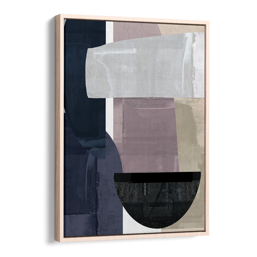 Elevate your decor with NAVY SHAPES II, ABSTRACT PAINTINGS showcasing deep navy hues and geometric design.
