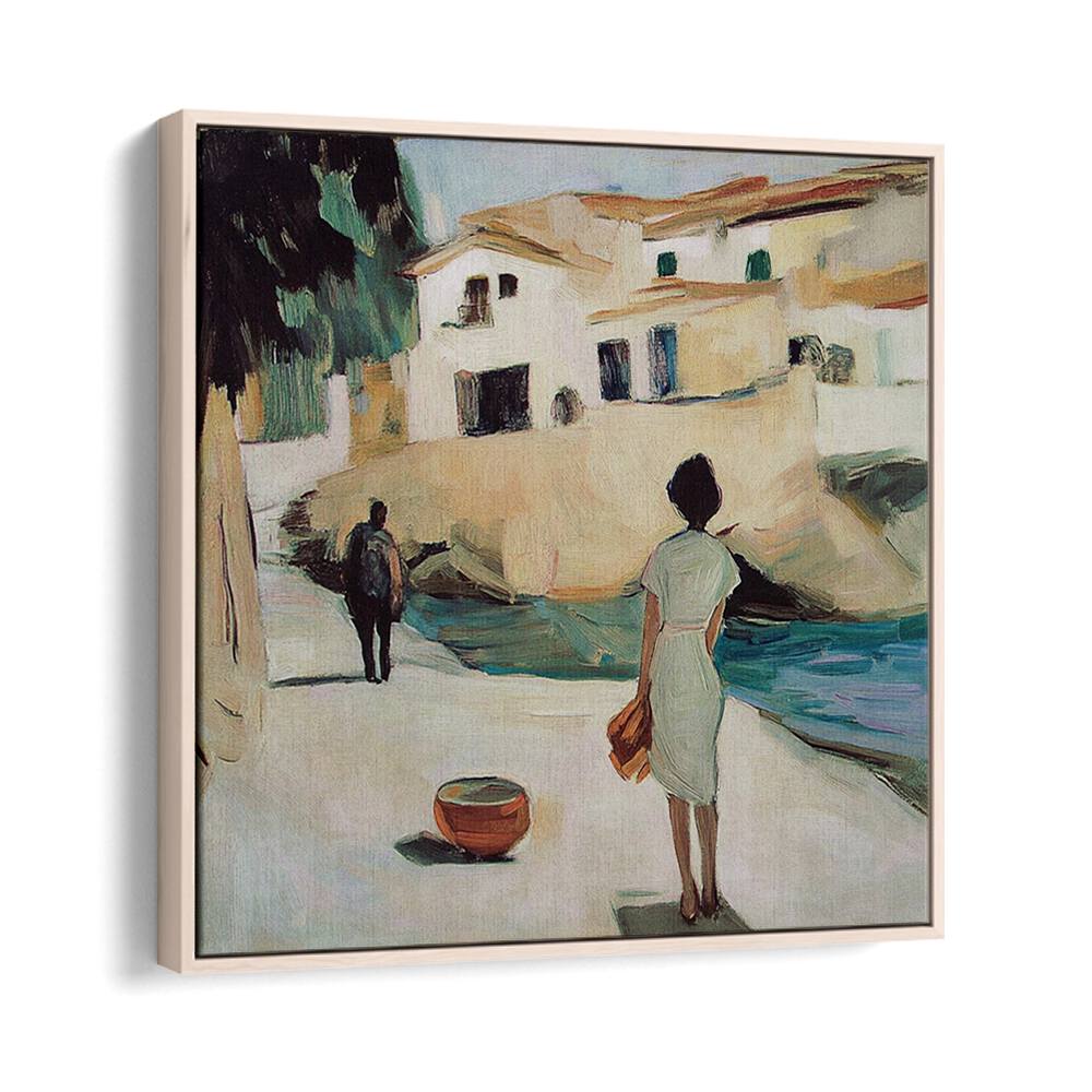 Elegant artwork featuring THE WOMAN IN WHITE, showcasing sophistication and grace by OAKWOOD FLOATER.