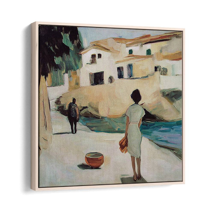 Elegant artwork featuring THE WOMAN IN WHITE, showcasing sophistication and grace by OAKWOOD FLOATER.
