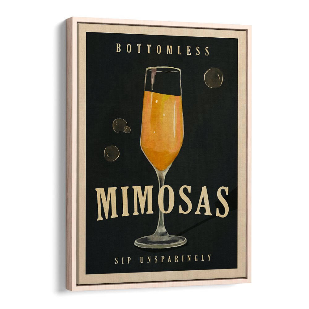 BOTTOMLESS MIMOSAS ART DECO COCKTAIL BAR ART BY THE WHISKEY GINGER , BAR POSTERS , BAR ART PRINTS