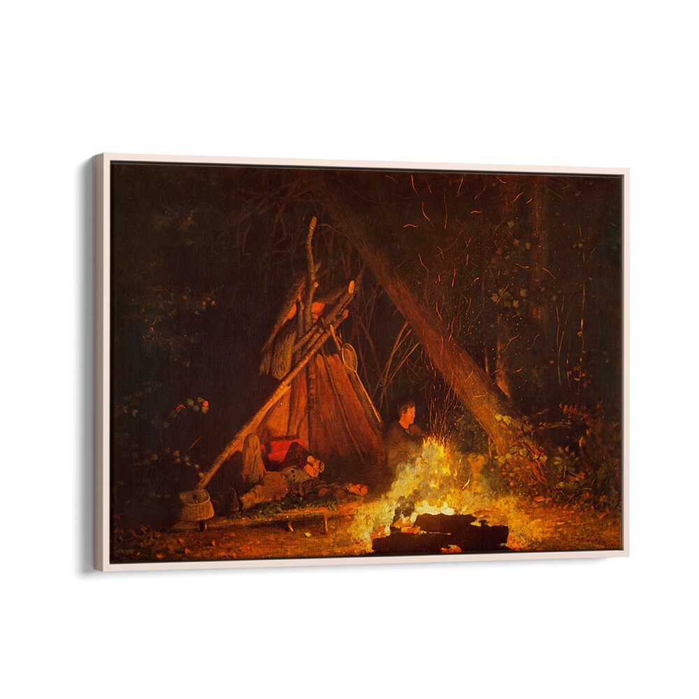 CAMP FIRE (1880) , VINTAGE PAINTINGS