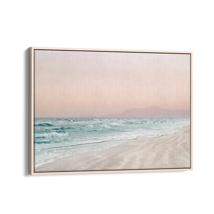 Serene ocean scene featuring soft waves and pastel skies, perfect for BEACH VIBES VI, BEACH PAINTINGS decor.