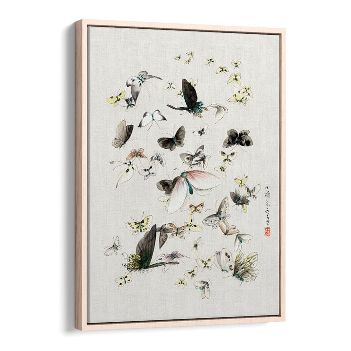 BUTTERFLIES AND MOTHS (1830-1850) BY KATSUSHIKA HOKUSAI, JAPANESE PAINTINGS