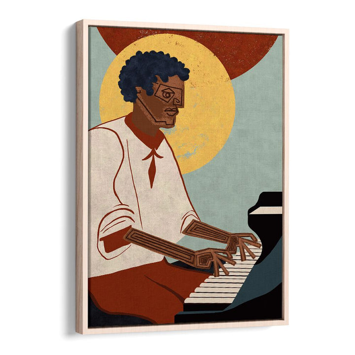 Colorful MUSICIAN GUY VIII, MOVIE POSTERS featuring a pianist, perfect for music and film enthusiasts.