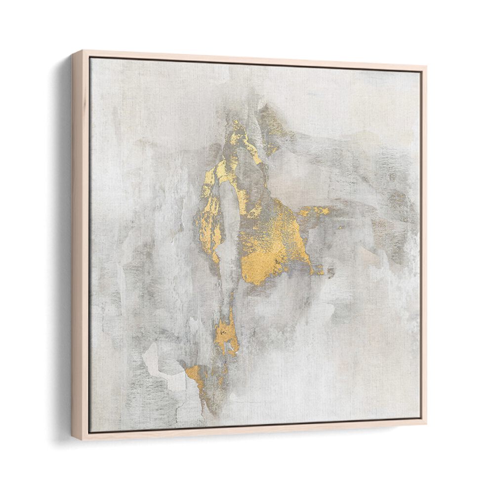 Elegant abstract painting titled "YOSEMITE FALLS II," featuring soft hues and metallic accents. Perfect for your decor.
