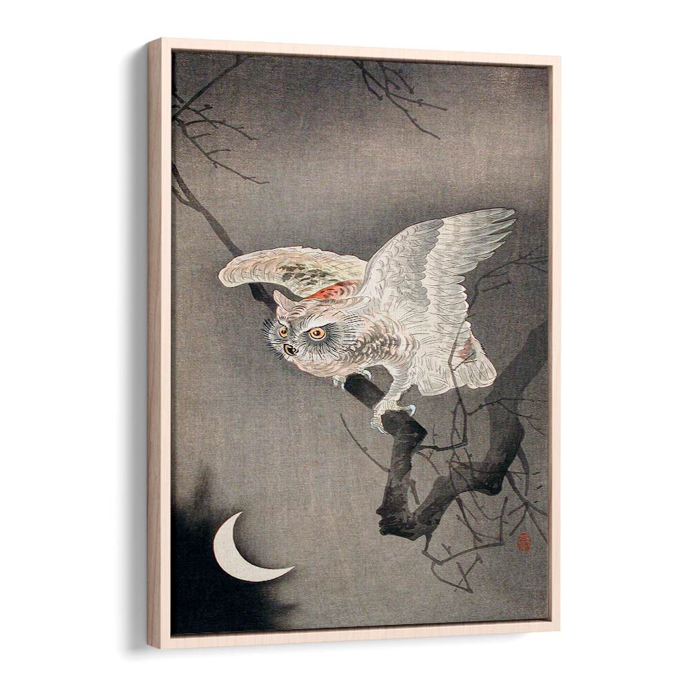 SCOPS OWL IN MOONLIGHT  , JAPANESE PAINTINGS , JAPANESE ART PRINTS