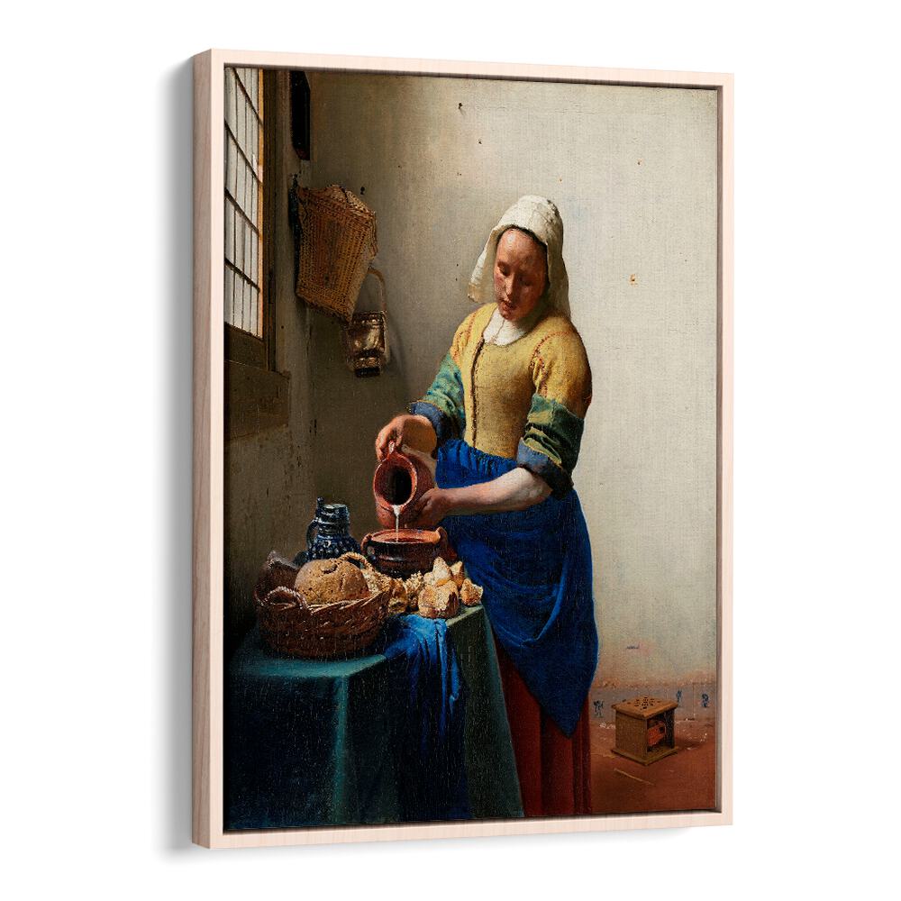 THE MILKMAID (CA. 1660)  BY JOHANNES VERMEER, VINTAGE PAINTINGS