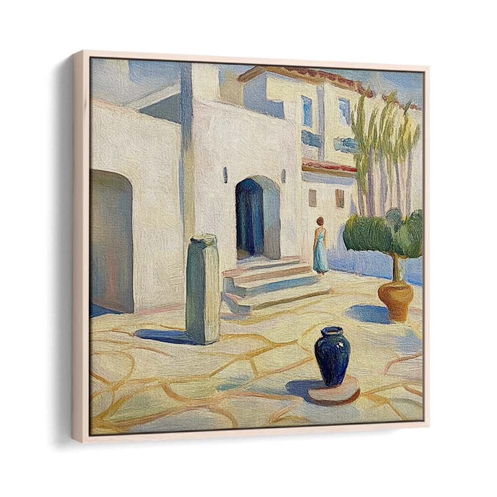 Stunning HOUSE IN SPAIN MALLORCA artwork captures Mediterranean charm and luxury in a serene setting.